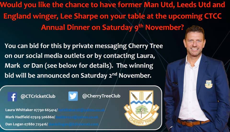 Annual Dinner Have Lee Sharpe on your table