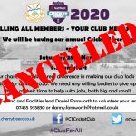 Cricket Force 2020 postponed